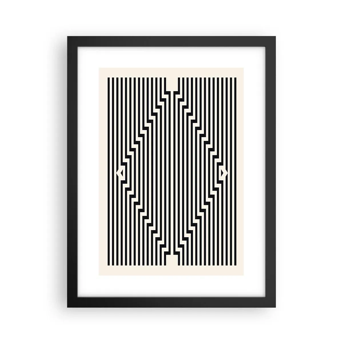 Poster in een zwarte lijst - Geometrische illusie - 30x40 cm