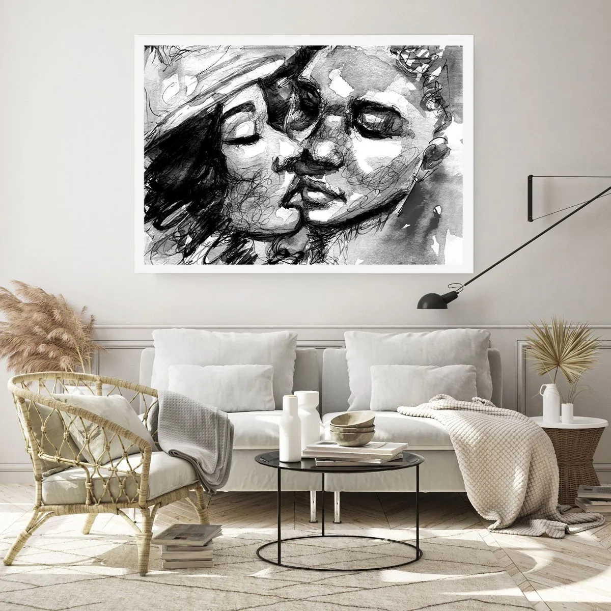 Poster - Een teder moment - 91x61 cm