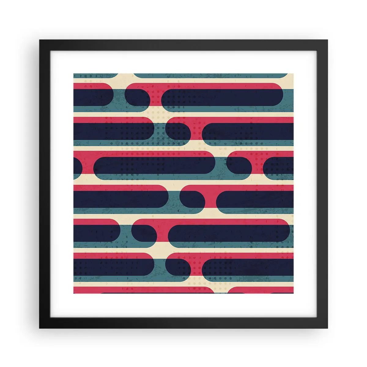 Poster in een zwarte lijst - In de diepte en vooruit - 40x40 cm