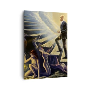 Schilderen op canvas - Danteske reis naar het licht - 50x70 cm