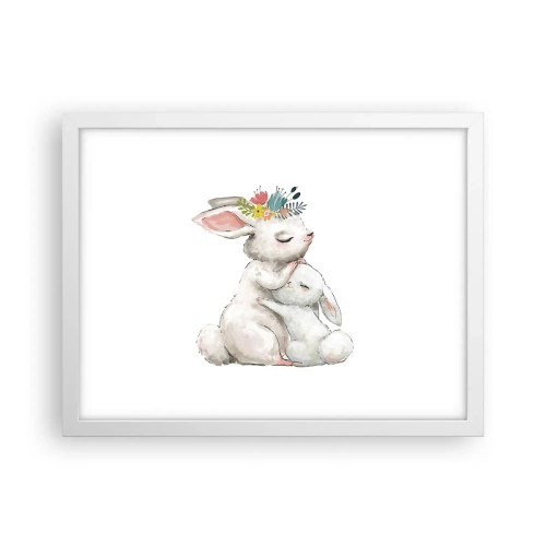 Poster in een witte lijst - Het is het beste met mama - 40x30 cm