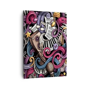 Schilderen op canvas - Ingewikkelde melodie - 50x70 cm
