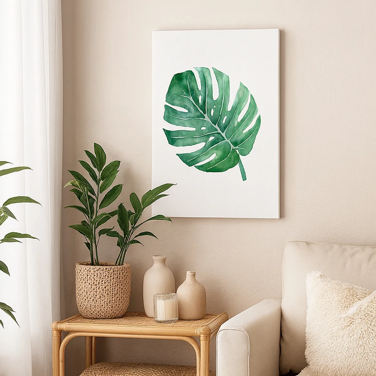 Schilderen op canvas - Groen concept - 50x70 cm