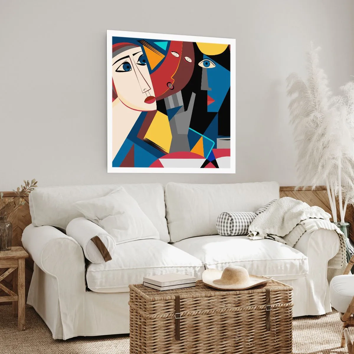 Poster - Een gesprek tussen kubisten - 60x60 cm