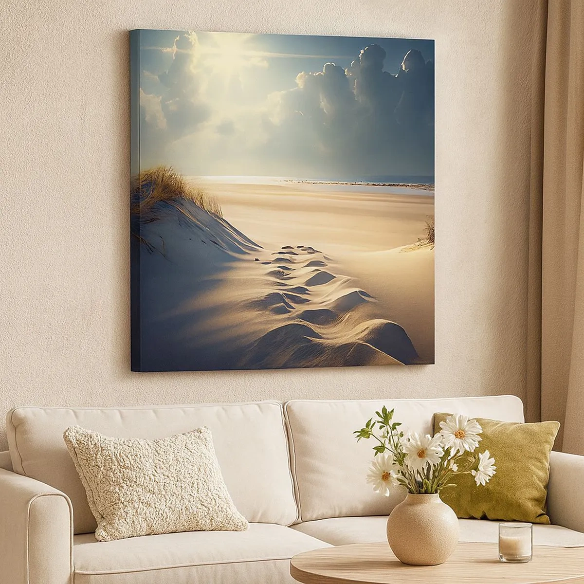 Schilderen op canvas - Een rustgevend landschap - 30x30 cm