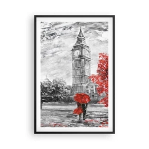 Poster in een zwarte lijst - Een spannende dag - 61x91 cm