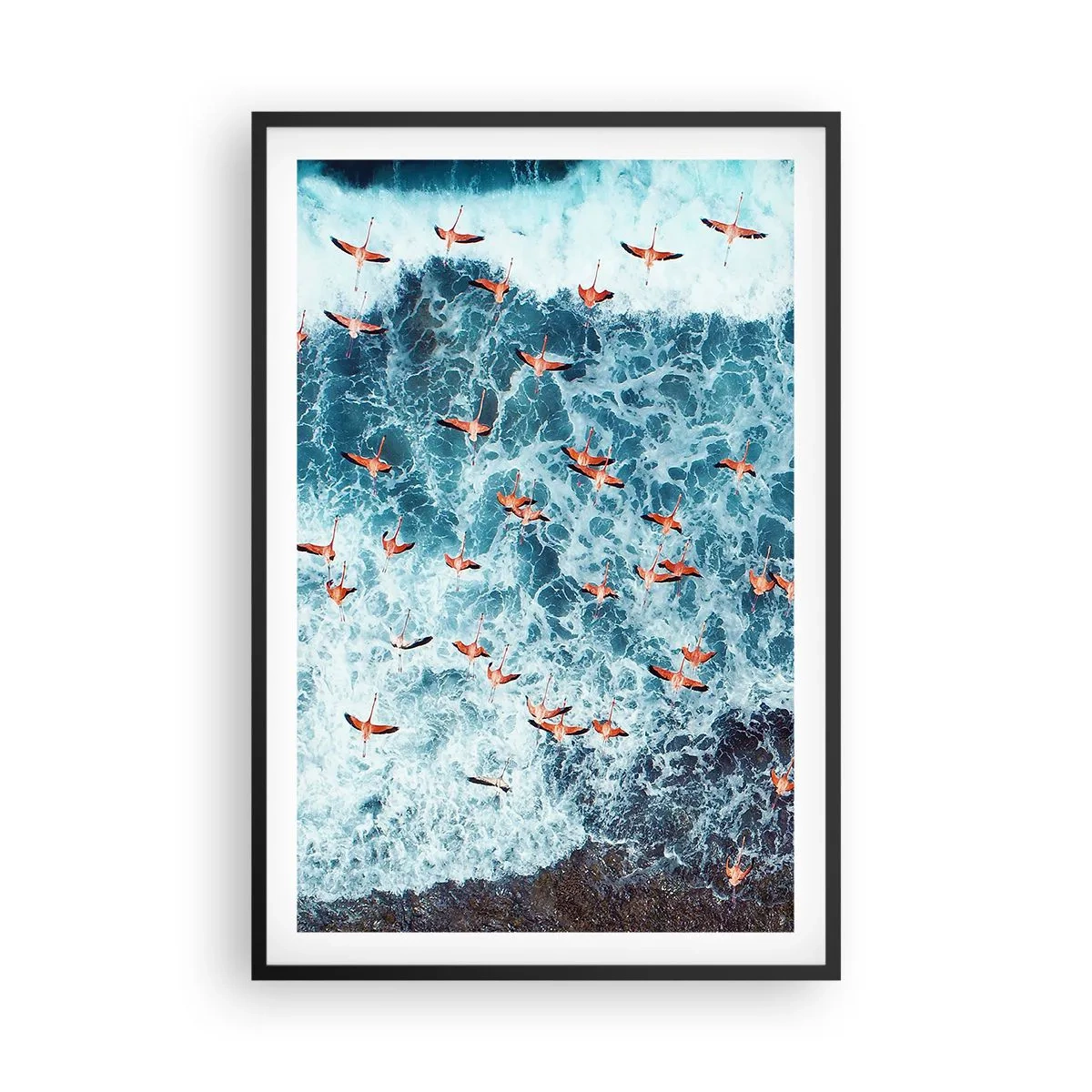 Poster in een zwarte lijst - De kustparade - 61x91 cm