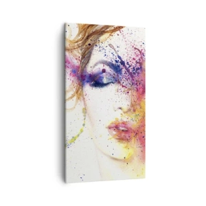 Schilderen op canvas - Regenboogduizeligheid - 45x80 cm