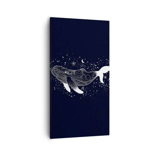 Schilderen op canvas - In de oceaan van het universum - 55x100 cm