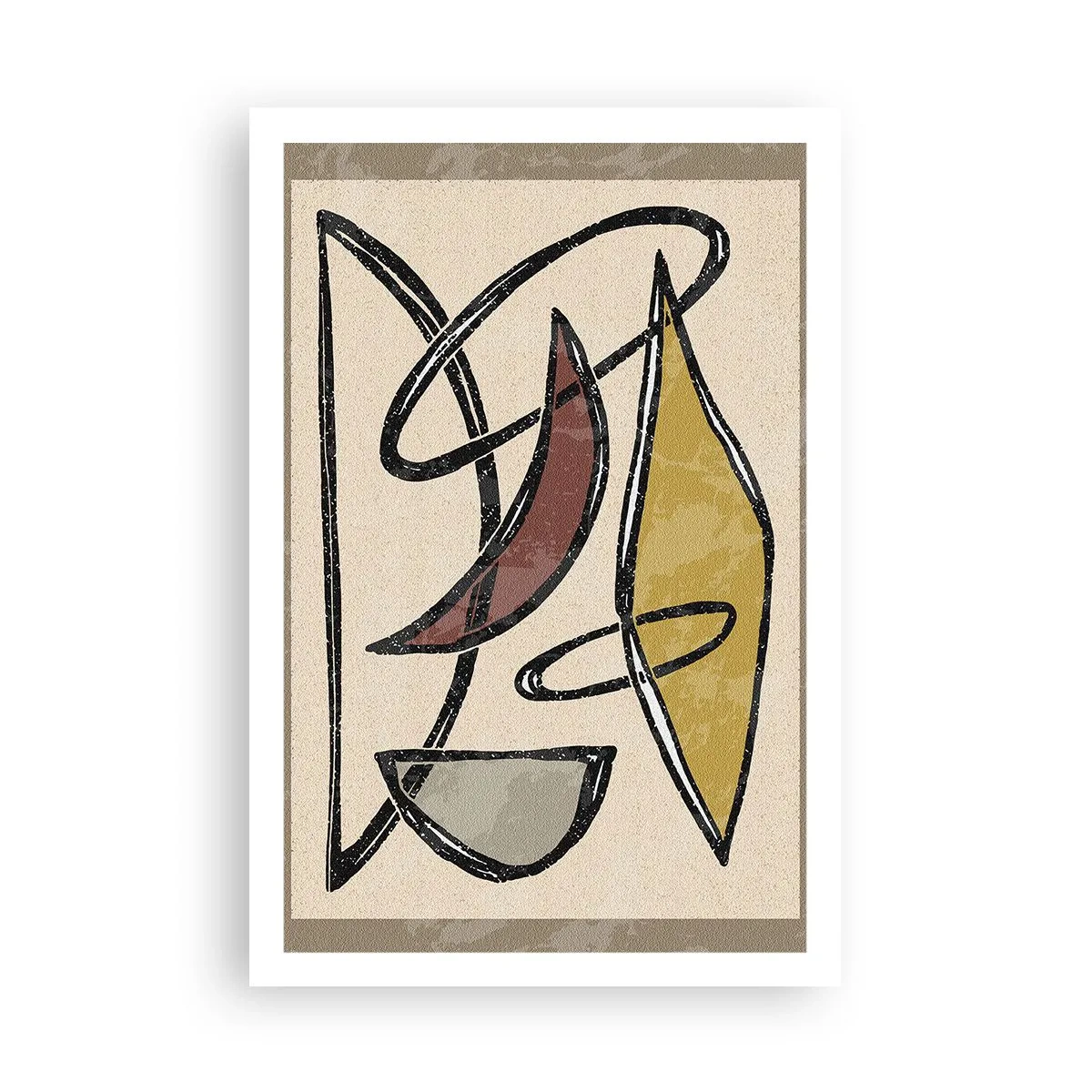 Poster - Verticale en horizontale lijnen - 61x91 cm