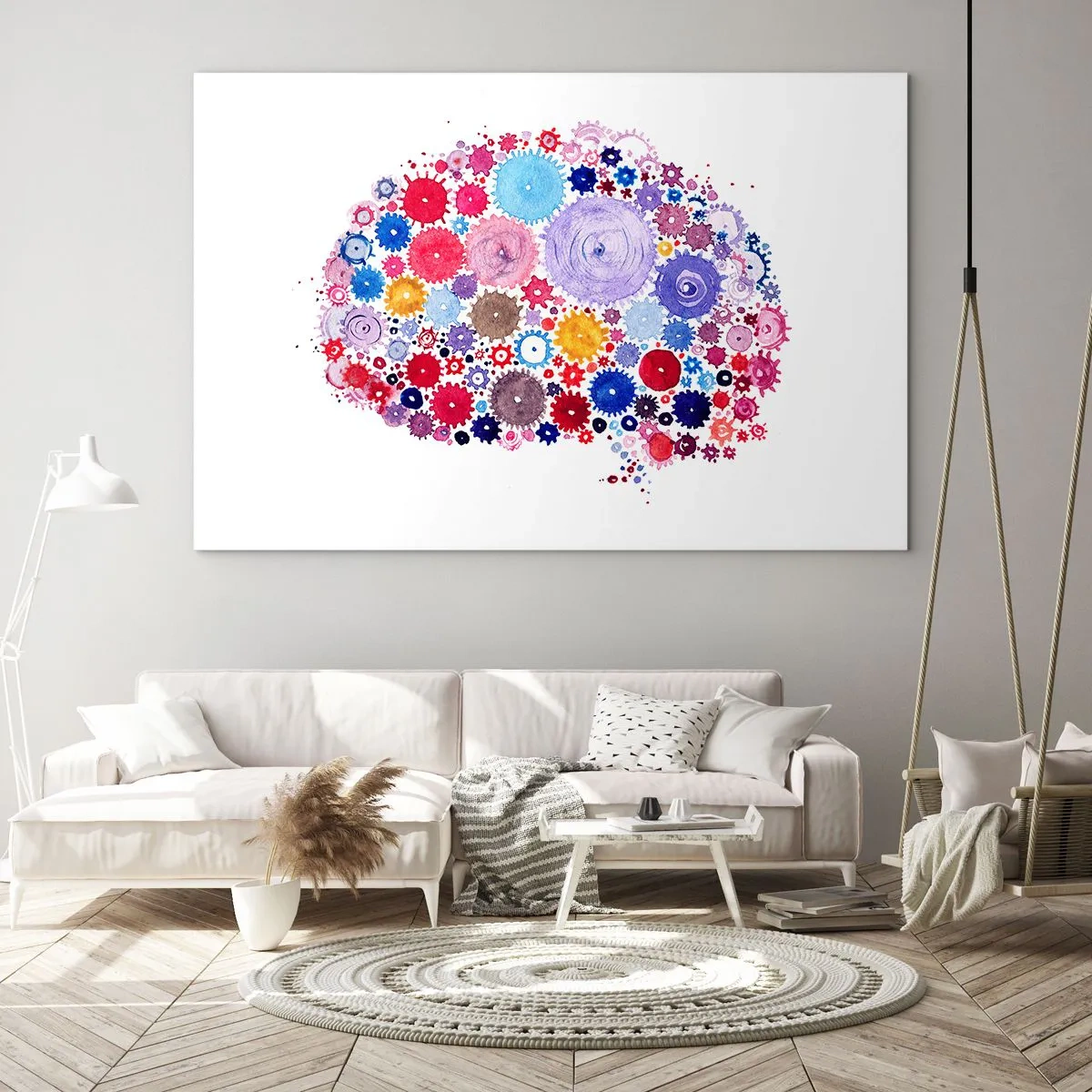 Schilderen op glas - De meest perfecte machine van de natuur - 100x70 cm