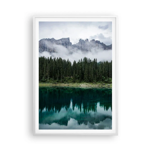 Poster in een witte lijst - Stil, stil, laten we het drinkwater niet wakker maken... - 70x100 cm