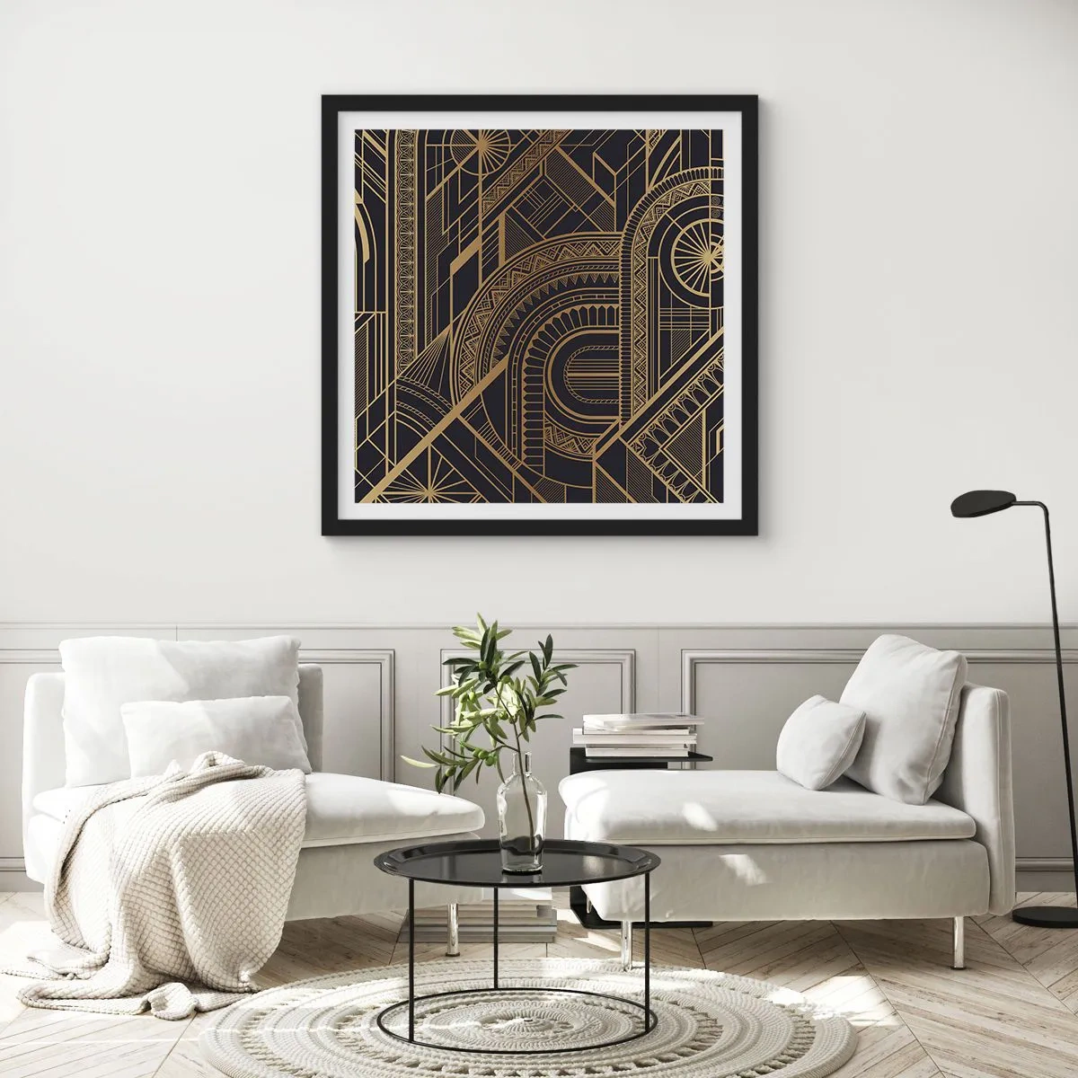 Poster in een zwarte lijst - Concepten, ideeën, plannen - 50x50 cm