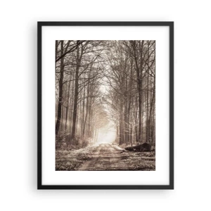 Poster in een zwarte lijst - Boskathedraal - 40x50 cm