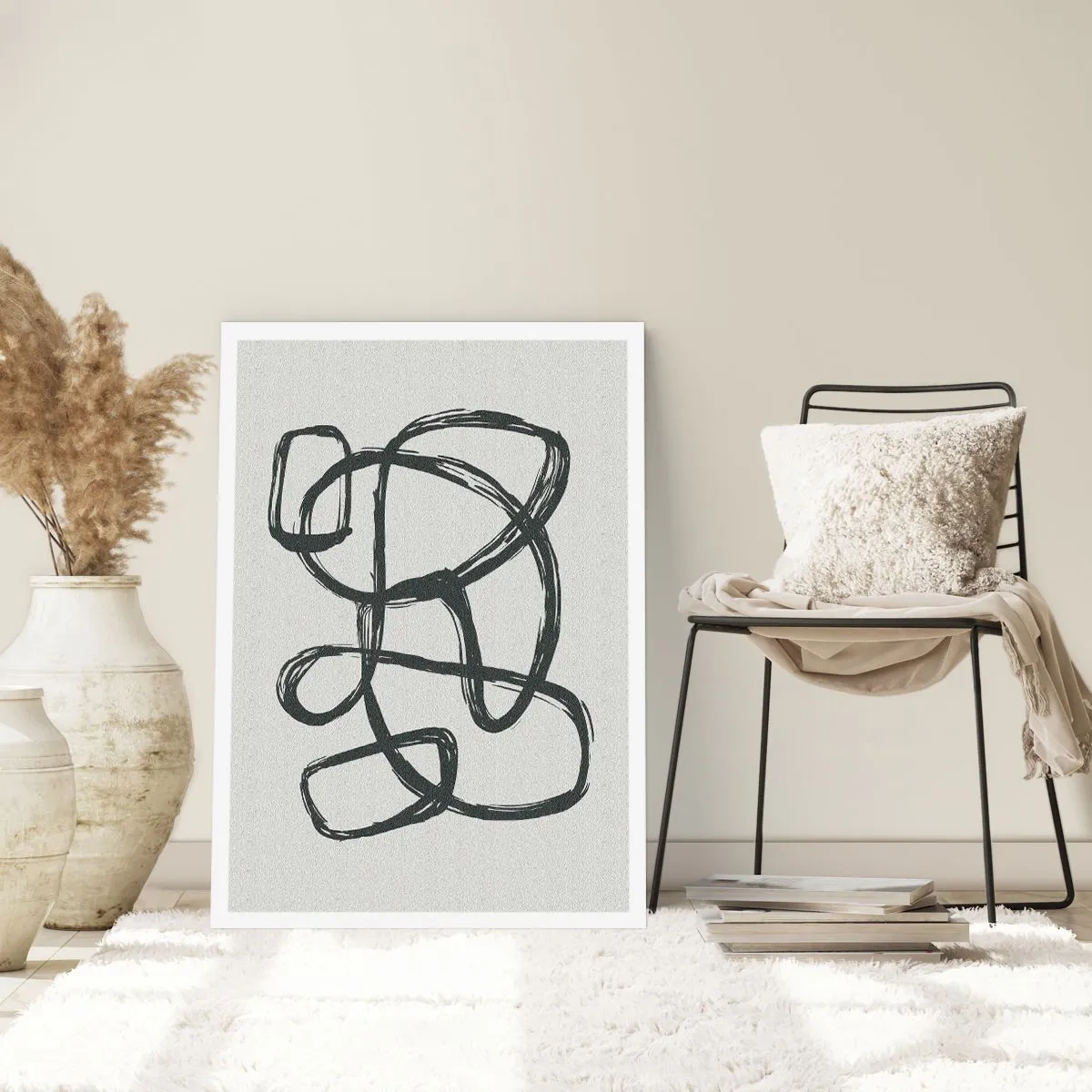 Poster - Lusvormige abstractie - 30x40 cm