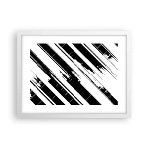 Poster in een witte lijst - Een intense en dynamische compositie - 40x30 cm