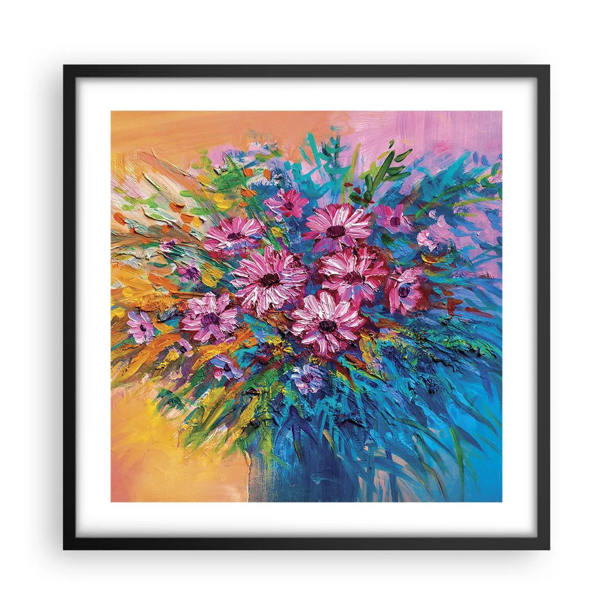 Poster in een zwarte lijst - Levensenergie - 50x50 cm