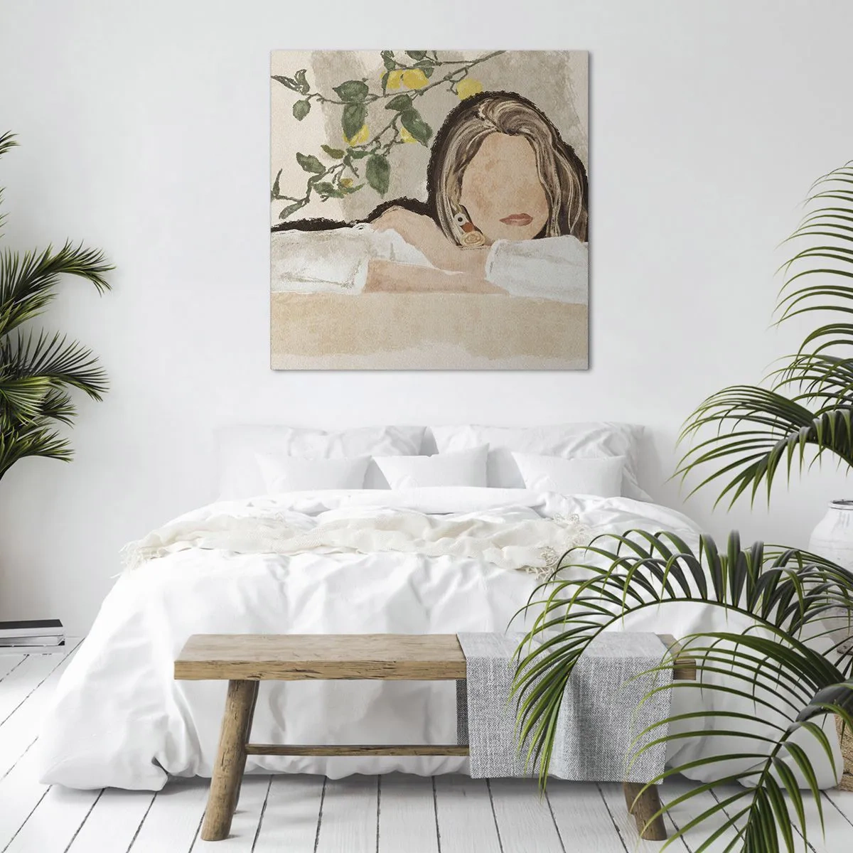 Schilderen op canvas - Zuidelijke schoonheid - 70x70 cm