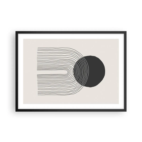 Poster in een zwarte lijst - Bibberen en vertrouwen - 70x50 cm