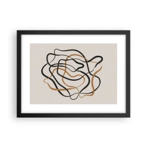 Poster in een zwarte lijst - Alles ging mis - 40x30 cm