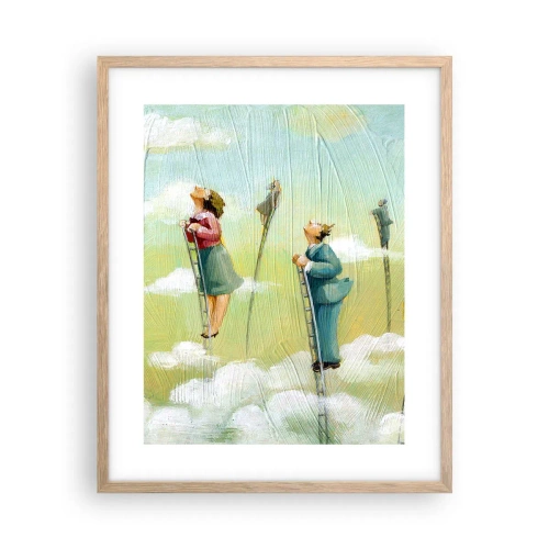 Een poster in een licht eiken lijst - Achter je droom - 40x50 cm