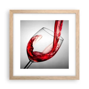 Een poster in een licht eiken lijst - Kleur - beweging - geluid - 30x30 cm
