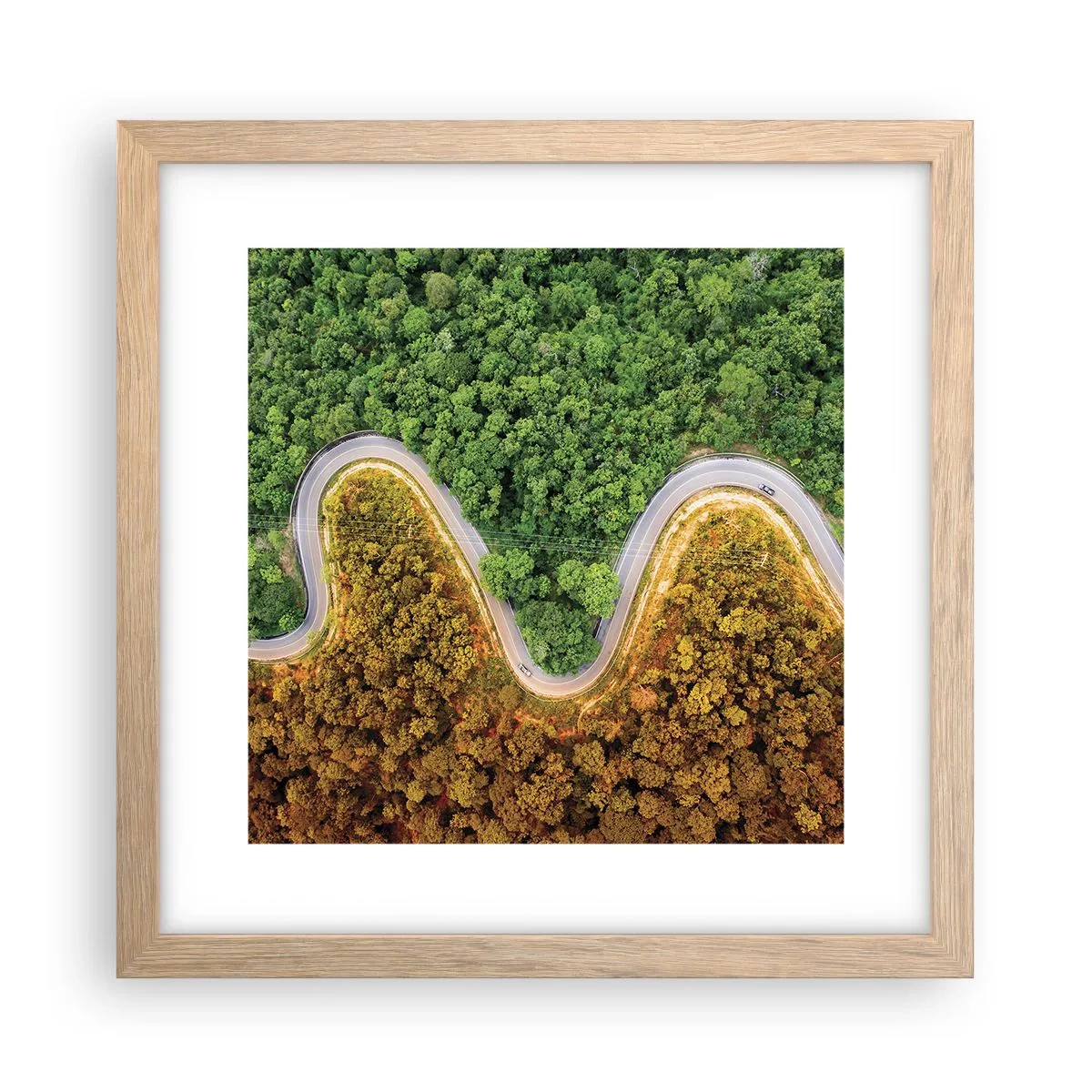 Een poster in een licht eiken lijst - Grenzen en doorbraken - 30x30 cm