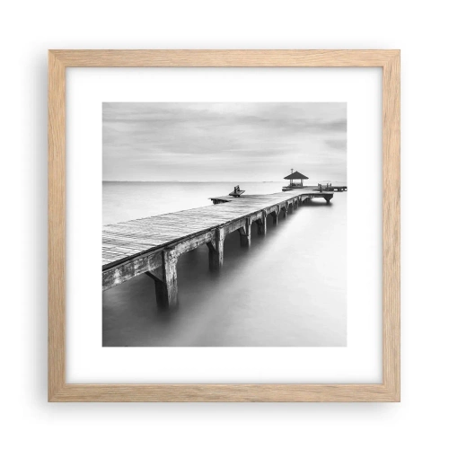 Een poster in een licht eiken lijst - In de verte - 30x30 cm