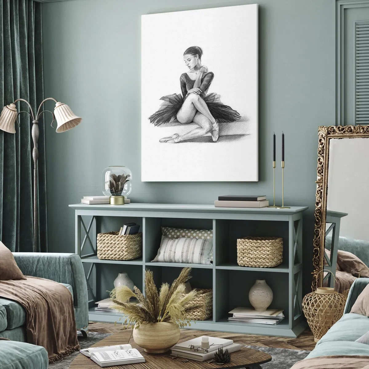 Schilderen op canvas - Betoverd door de dans - 65x120 cm