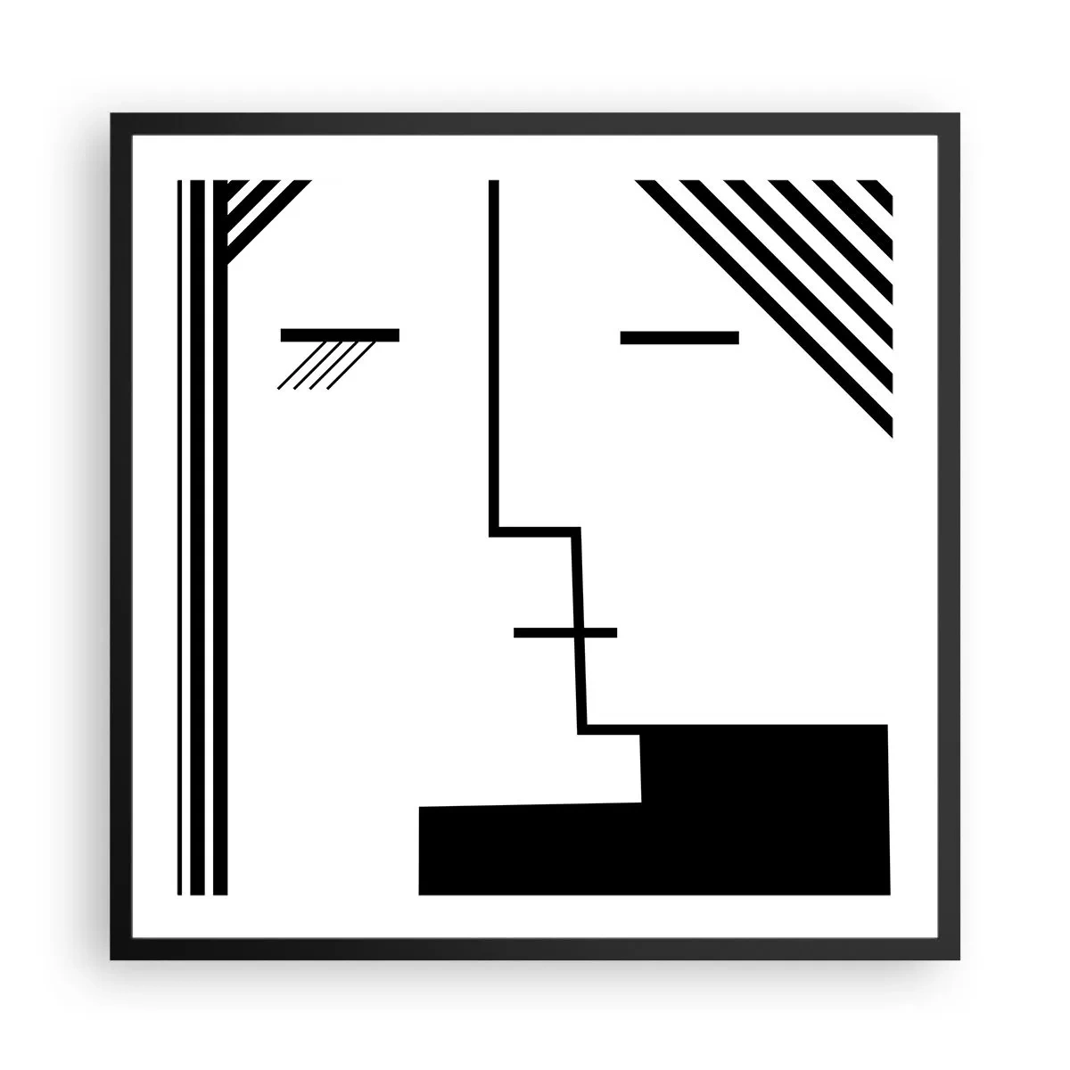 Poster in een zwarte lijst - Alleen maar een kus - 60x60 cm