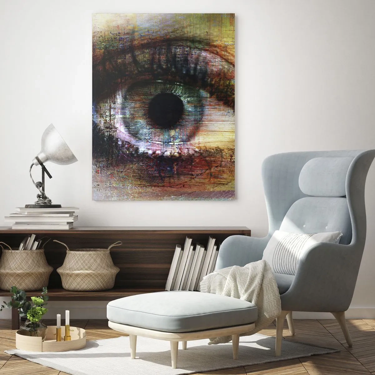 Schilderen op glas - Je kunt in de ziel kijken - 50x70 cm