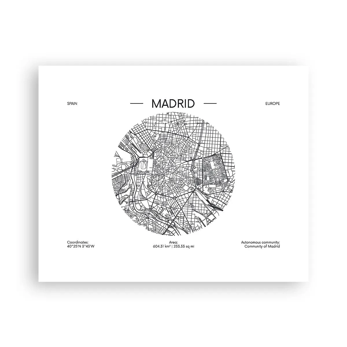 Poster - Anatomie van Madrid - 50x40 cm