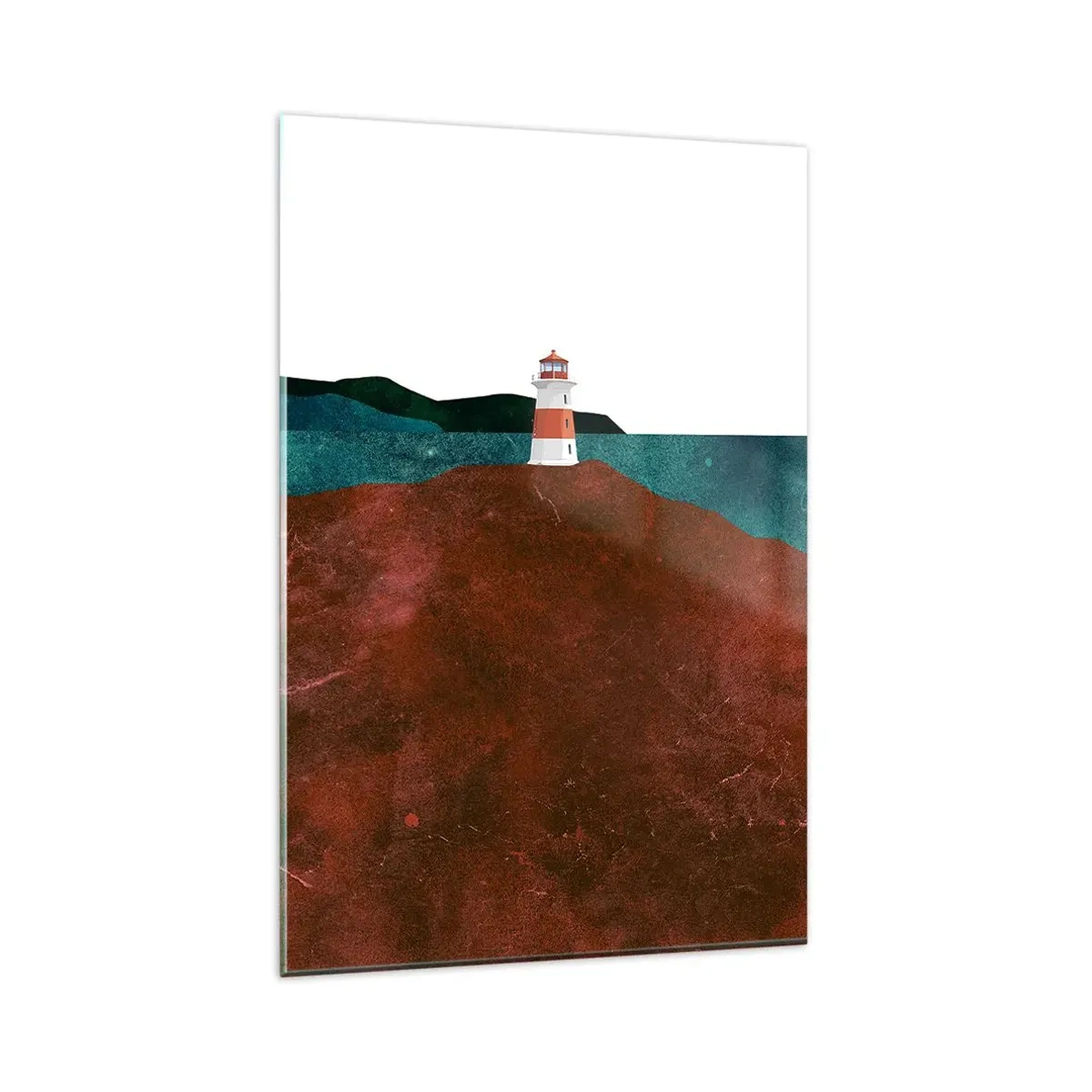 Schilderen op glas - Starend naar de zee - 80x120 cm