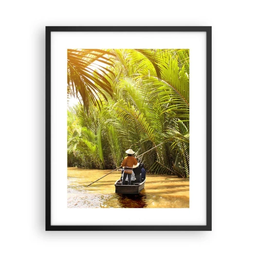 Poster in een zwarte lijst - Een palmravijn langs - 40x50 cm