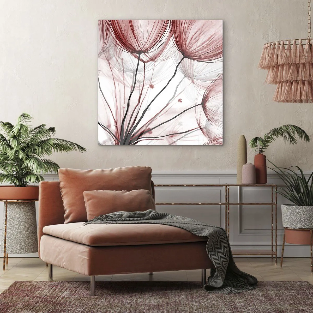 Schilderen op canvas - Vóór het vertrek - 70x70 cm