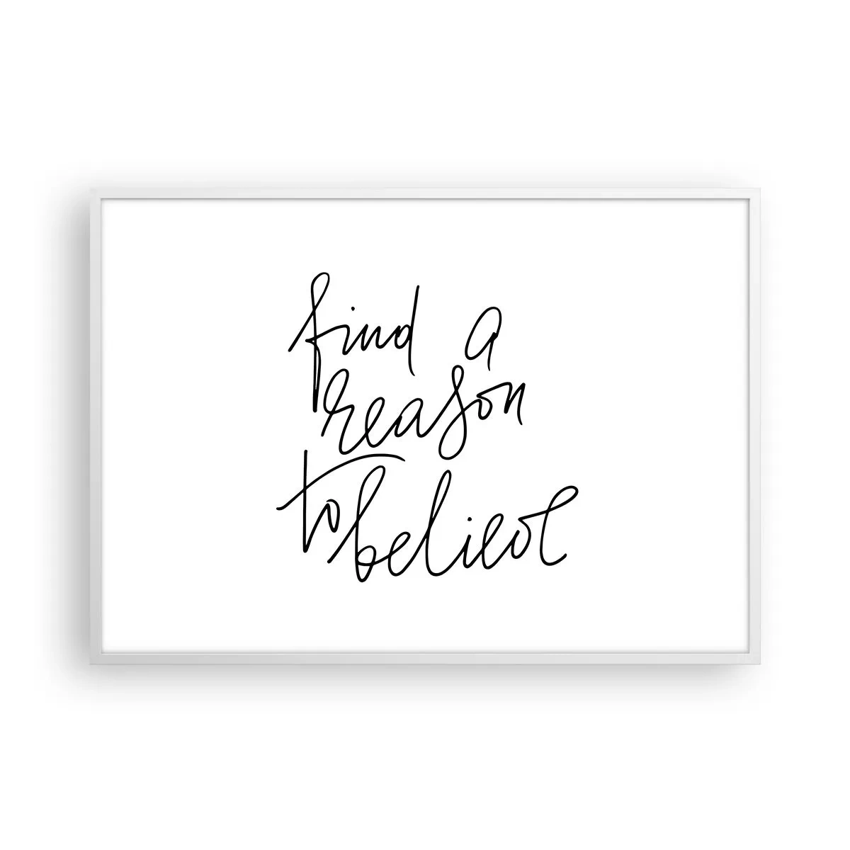 Poster in een witte lijst - Het is mogelijk - 100x70 cm