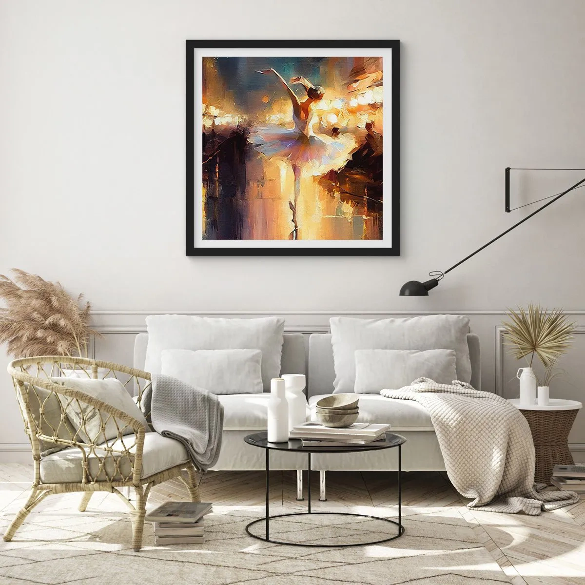 Poster in een zwarte lijst - Wonder op straat - 40x40 cm