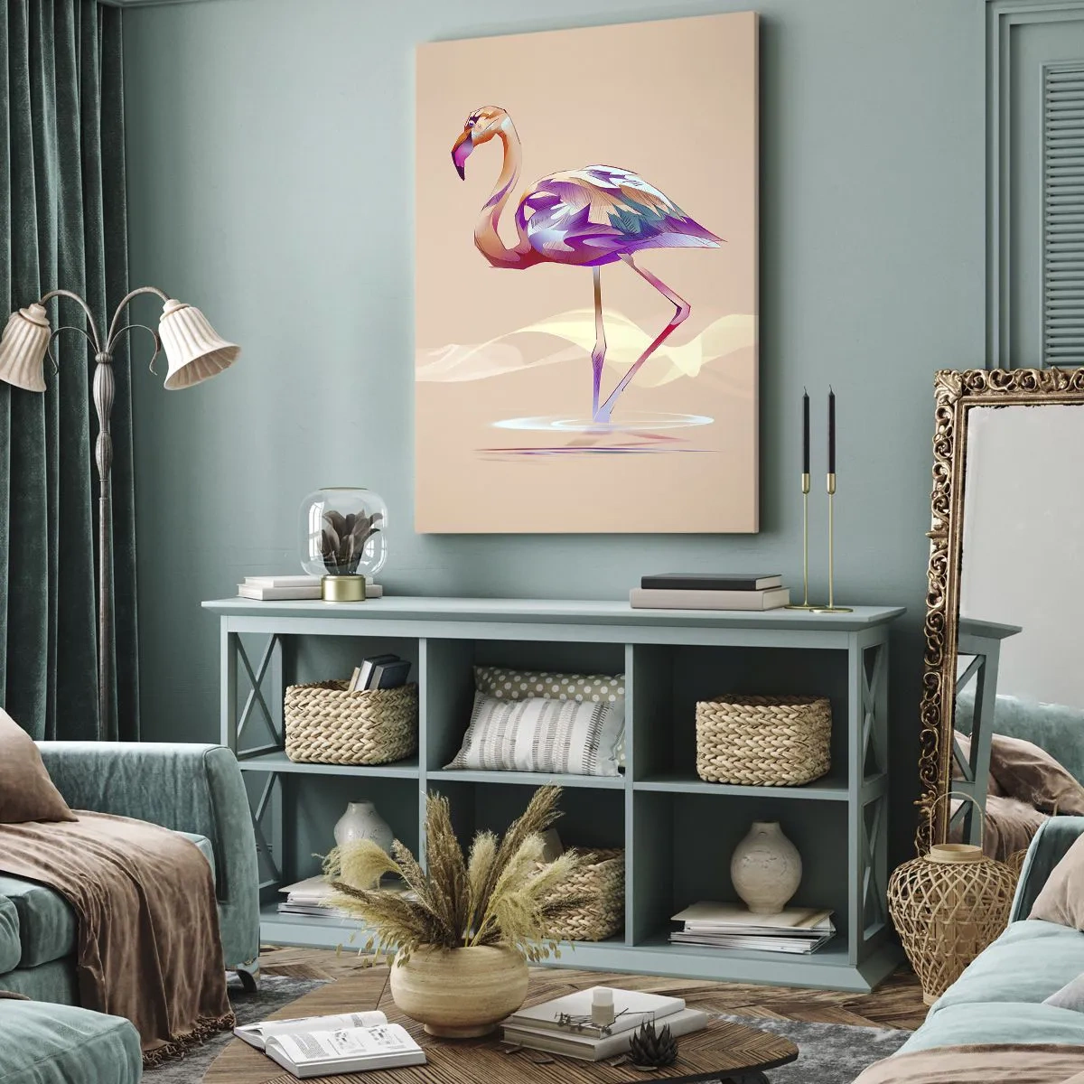 Schilderen op canvas - De vogel van goede emoties - 70x100 cm