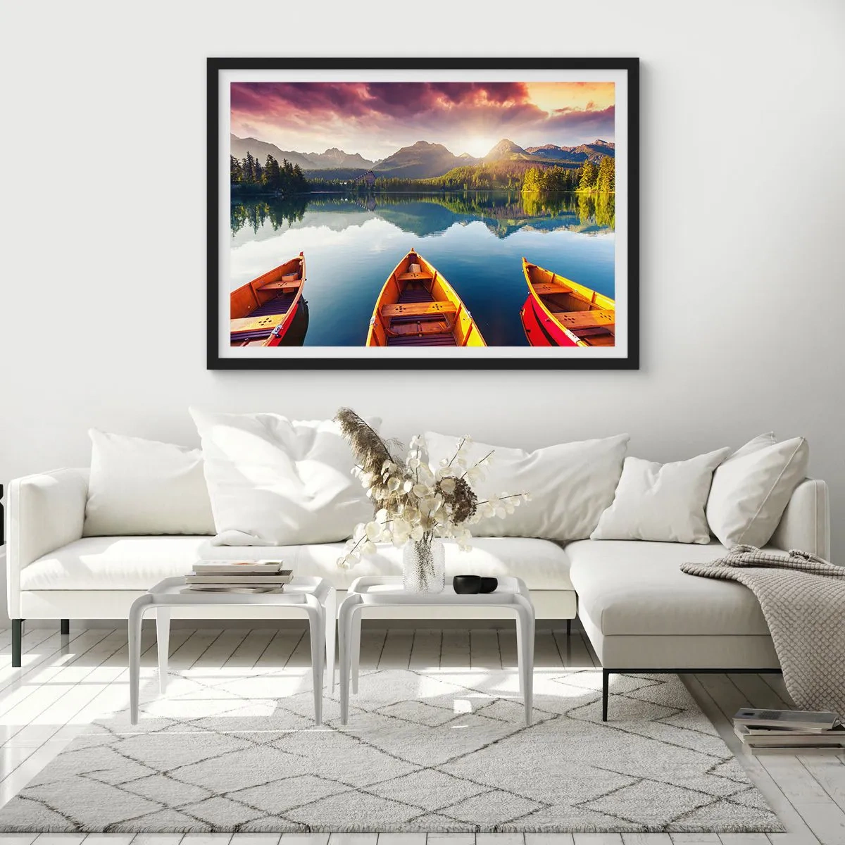 Poster in een zwarte lijst - Niets tegen de natuur - 50x40 cm