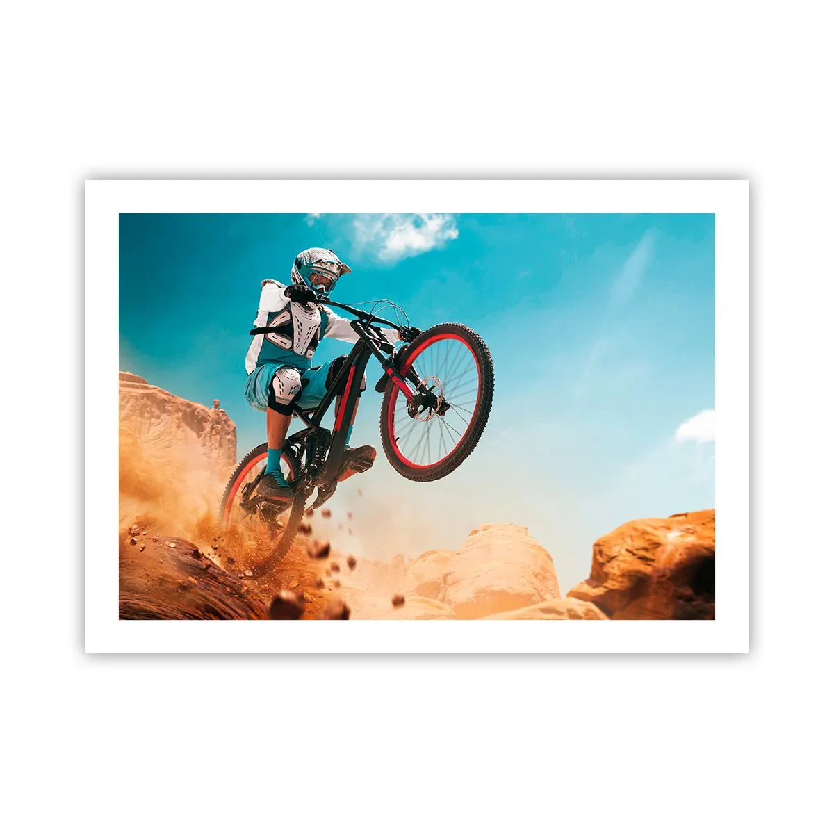 Poster - Fiets waanzin demon - 70x50 cm