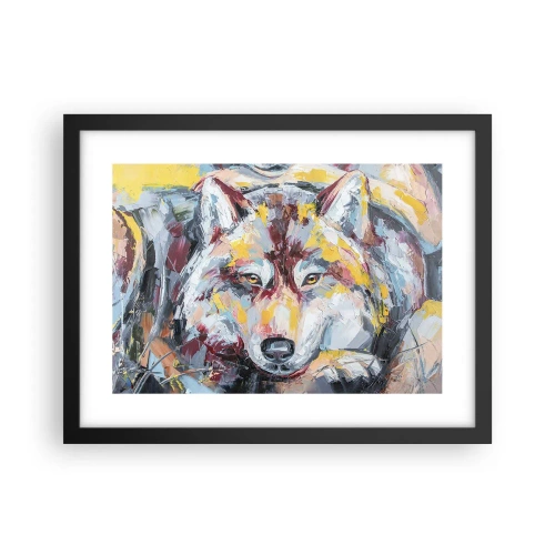 Poster in een zwarte lijst - Gemoedsrust onder dierbaren - 40x30 cm