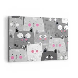 Schilderen op canvas - De wereld van de kat - 100x70 cm