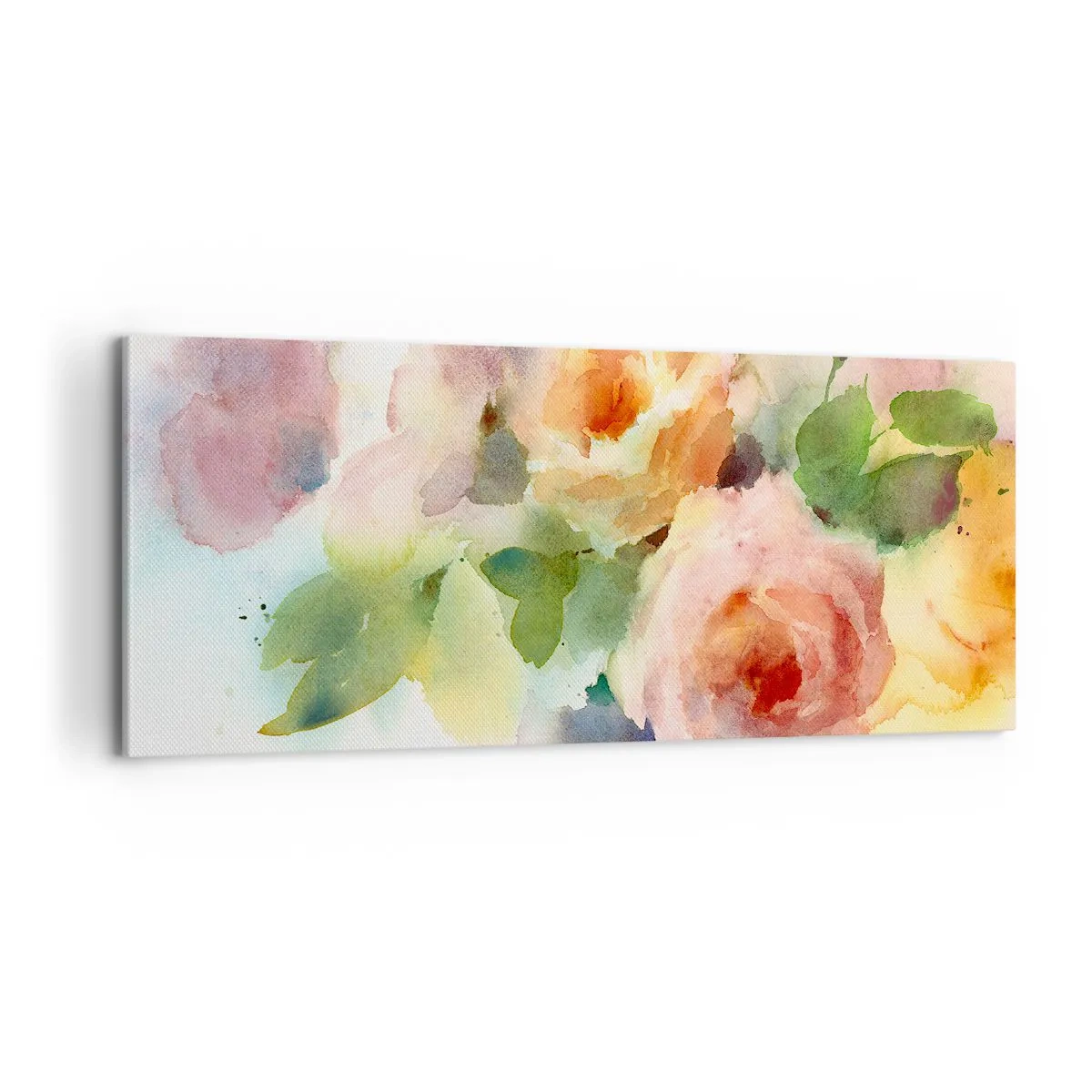 Schilderen op canvas - Delicaat als aquarel - 100x40 cm