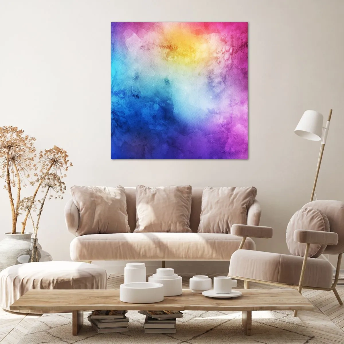 Schilderen op canvas - Bijna in de wolken - 70x70 cm