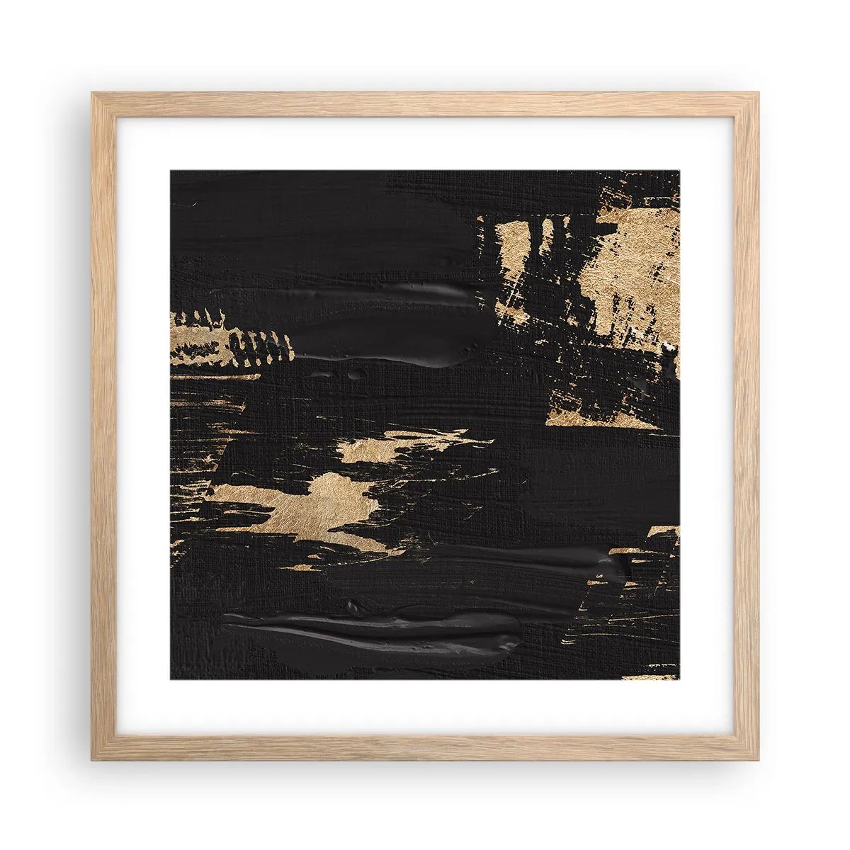 Een poster in een licht eiken lijst - Spoor van aanraking - 40x40 cm