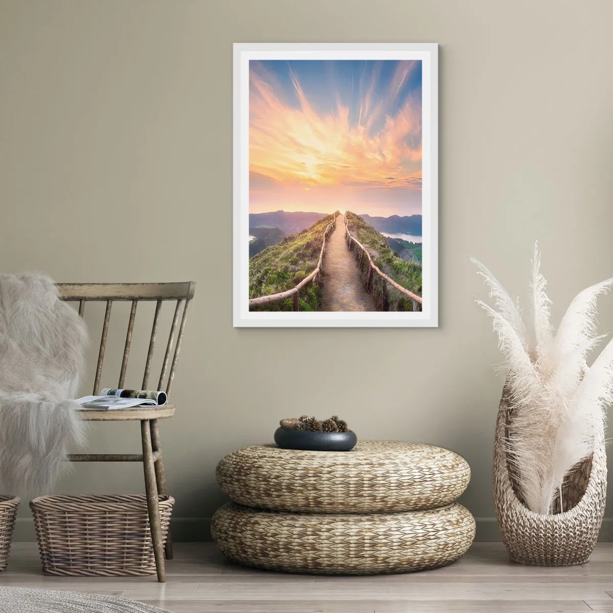 Poster in een witte lijst - Dicht bij de hemel - 50x70 cm