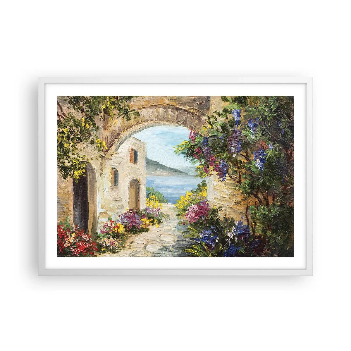 Poster in een witte lijst - De charme van een kustprovincie - 70x50 cm