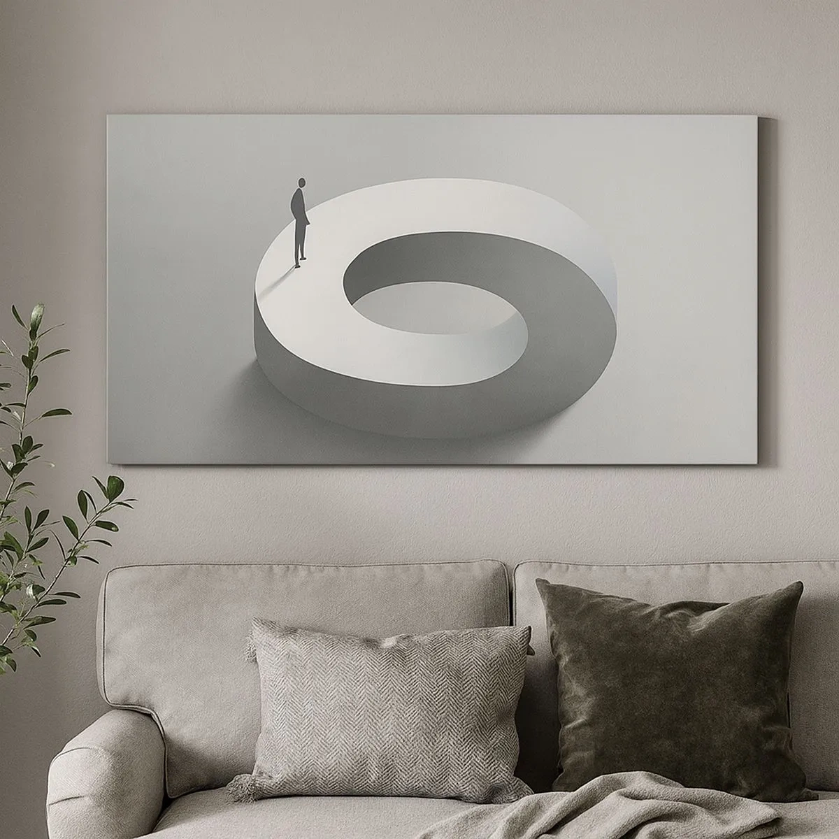 Schilderen op canvas - En wees hier slim - 100x40 cm