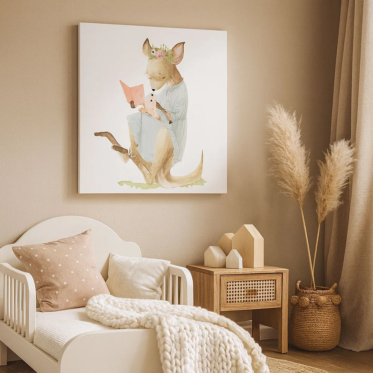 Schilderen op canvas - Lees me voor mama - 30x30 cm