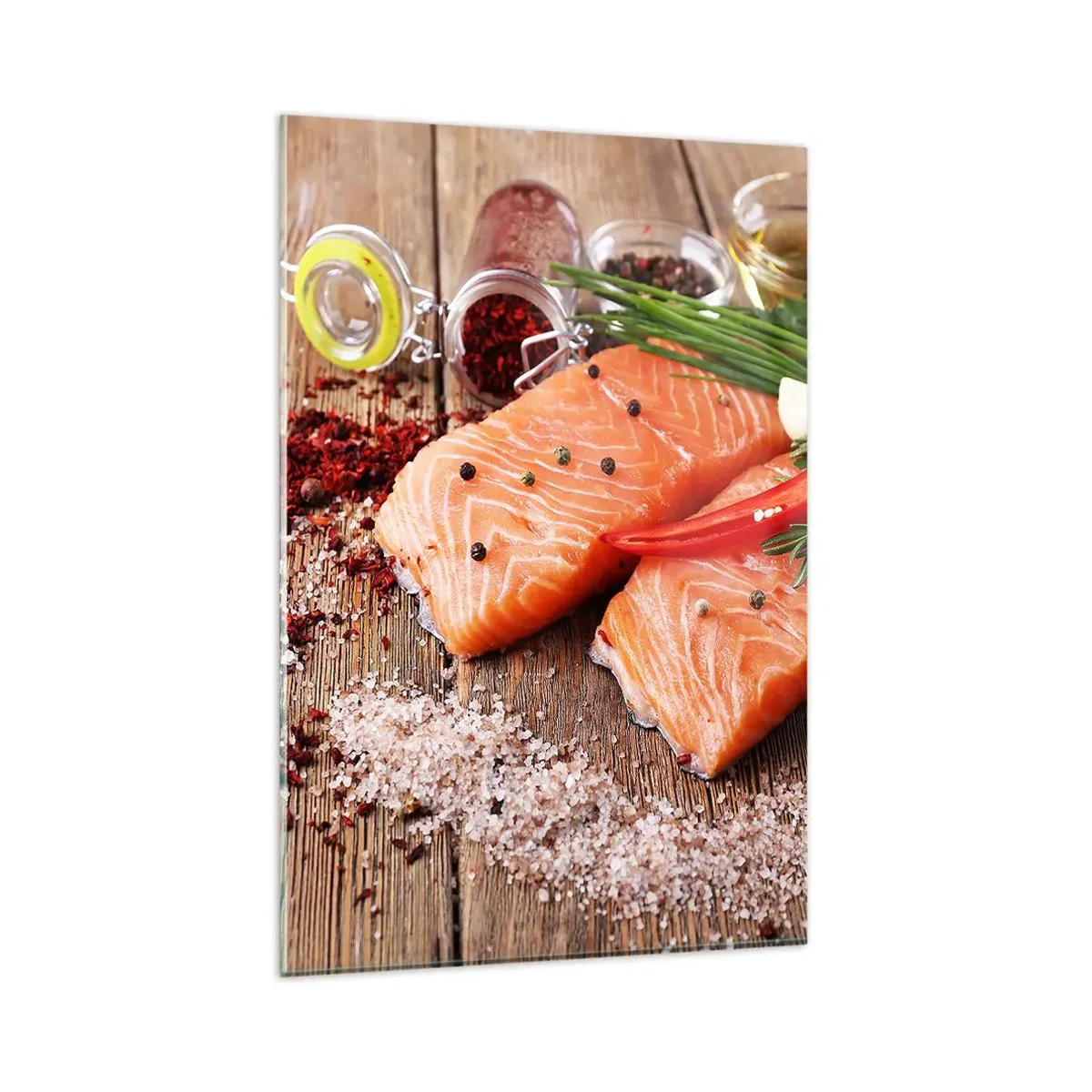 Schilderen op glas - Noors avontuur in de keuken - 80x120 cm